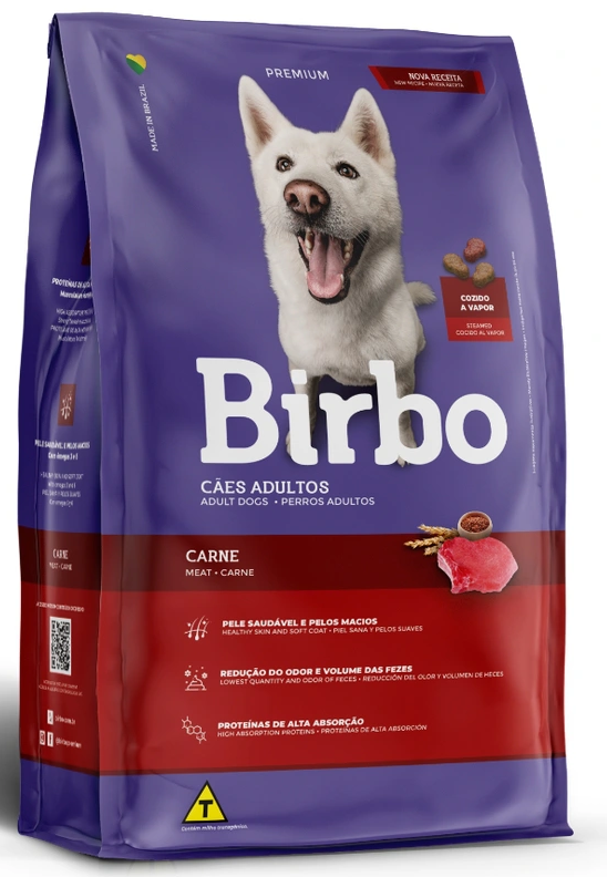 Ração Birbo Premium para Cães Adultos Sabor Carne - 15 Kg