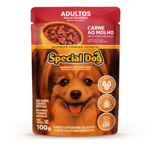 Sachê Special Dog para Cães Adultos Raças Pequenas Sabor Carne - 100g