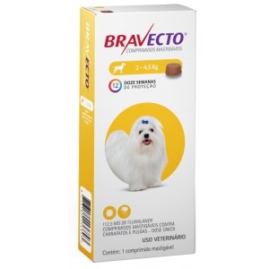 Antipulgas e Carrapatos MSD Bravecto para Cães de 2 a 4.5 Kg