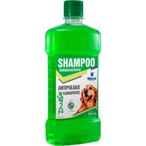 Shampoo Antiparasitário World Dug's Antipulgas e Carrapatos para Cães 500ml